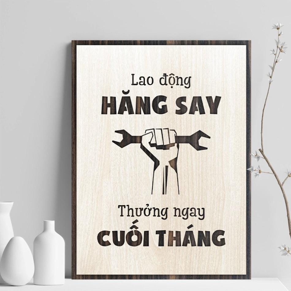 Tranh động lực CARINA T025 Lao động hăng say thưởng ngay cuối tháng