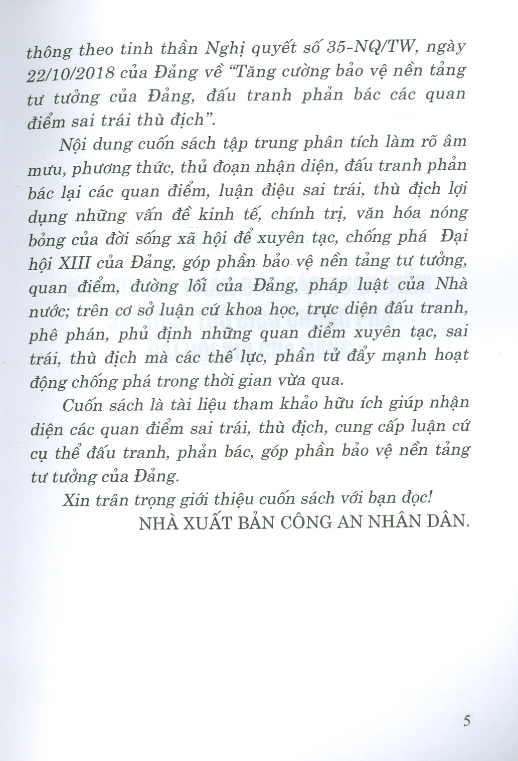 Góp Phần Bảo Vệ Nền Tảng Tư Tưởng Của Đảng, Đấu Tranh Phản Bác Quan Điểm, Luận Điệu Sai Trái Thù Địch Phá Đại Hội XIII