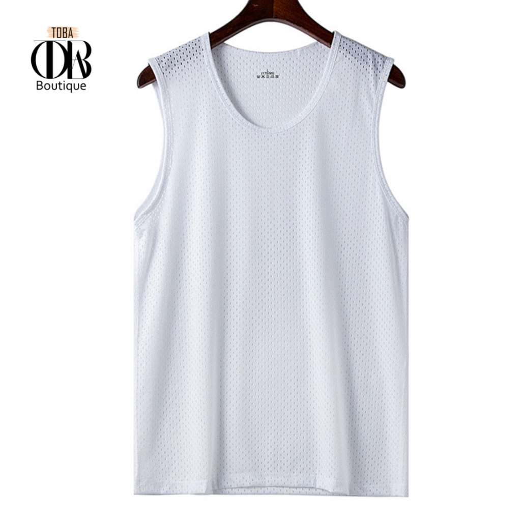 Áo ba lỗ Tank Top Lụa Lưới TOBA Boutique Siêu Mát Lạnh, nhanh khô thoáng khí thông hơi mặc nhà, tập gym, tập thể thao TB3LO1