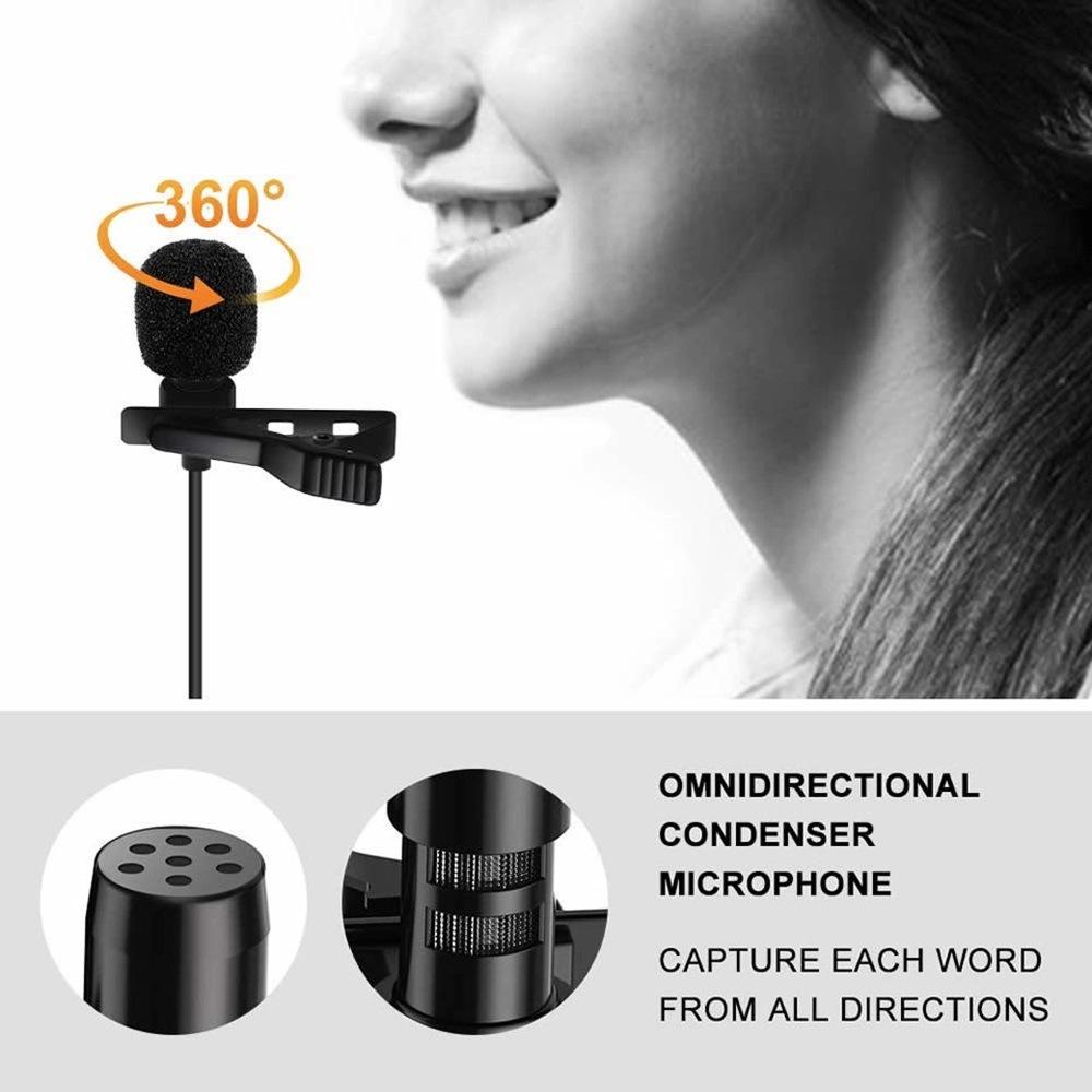 Microphone Condenser Mic có phích cắm 3.5mm Tương thích với iPhone iPad Android điện thoại thông minh DSLR