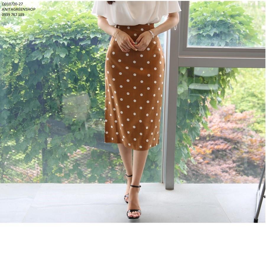 Q010720 CHÂN VÁY CHẤM BI