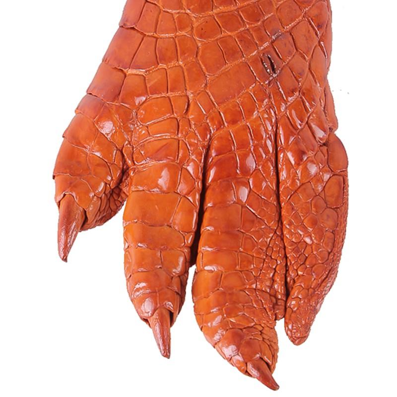 Móc khóa da cá sấu Huy Hoàng nguyên màu vàng bò-HT8274