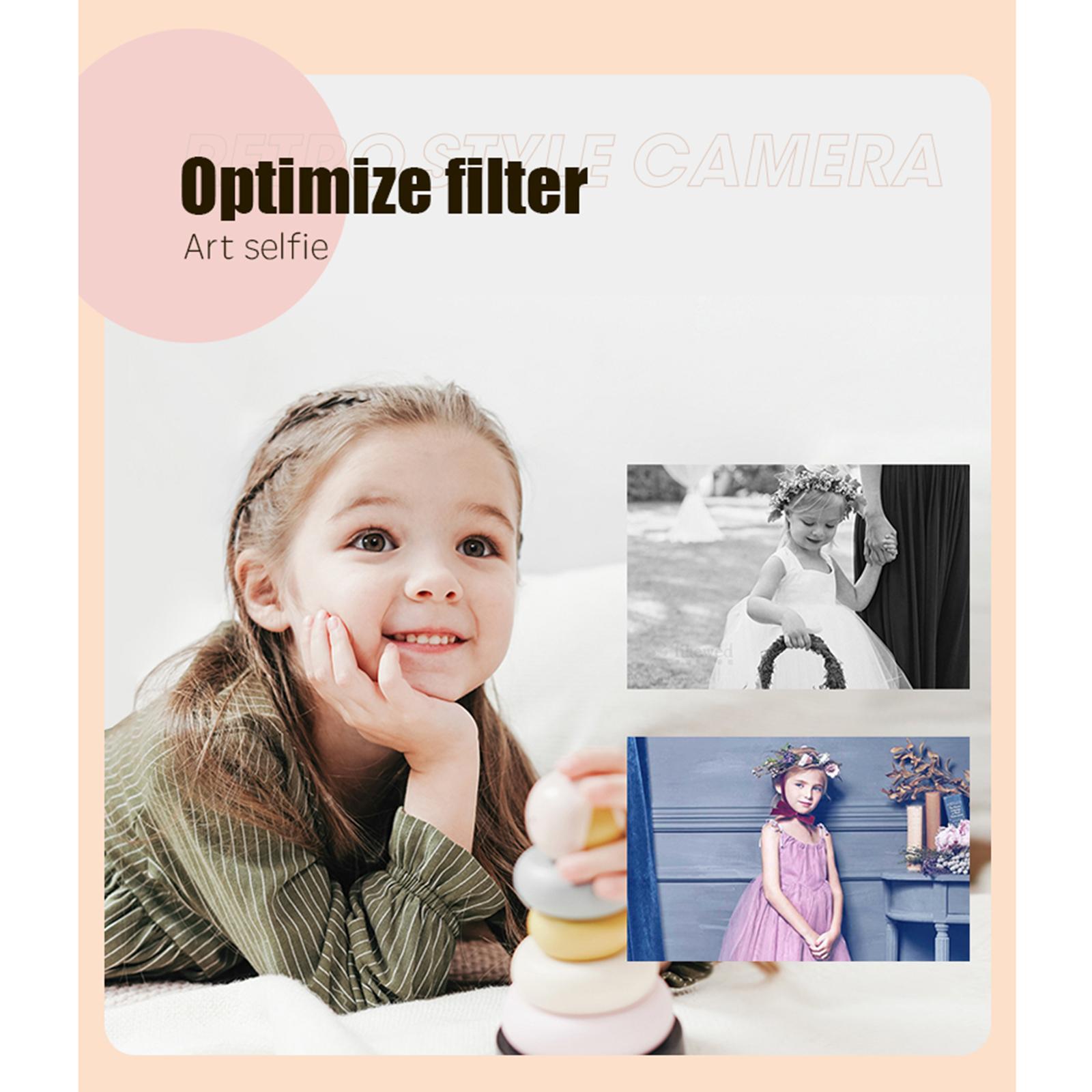 Mini Digital Children's Camera 4K HD Front Rear Dual Camera 50.0MP Kids Funny Selfie Camera Boys Girls Christmas Birthday Gifts