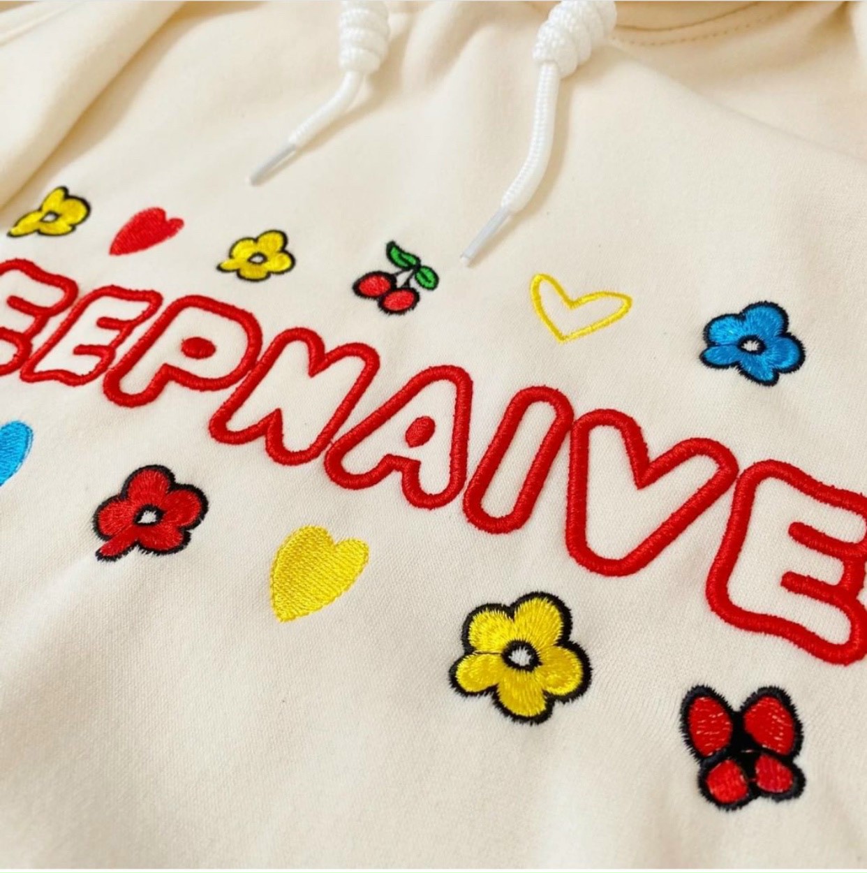 Áo hoodie nỉ unisex Homies liền mũ có túi thêu chữ NAIVE, Áo Hoodie Logo/Thêu Chữ/Thêu Trái Tim Màu Xanh Mint Unisex Nỉ Bông siêu mịn Form rộng unisex