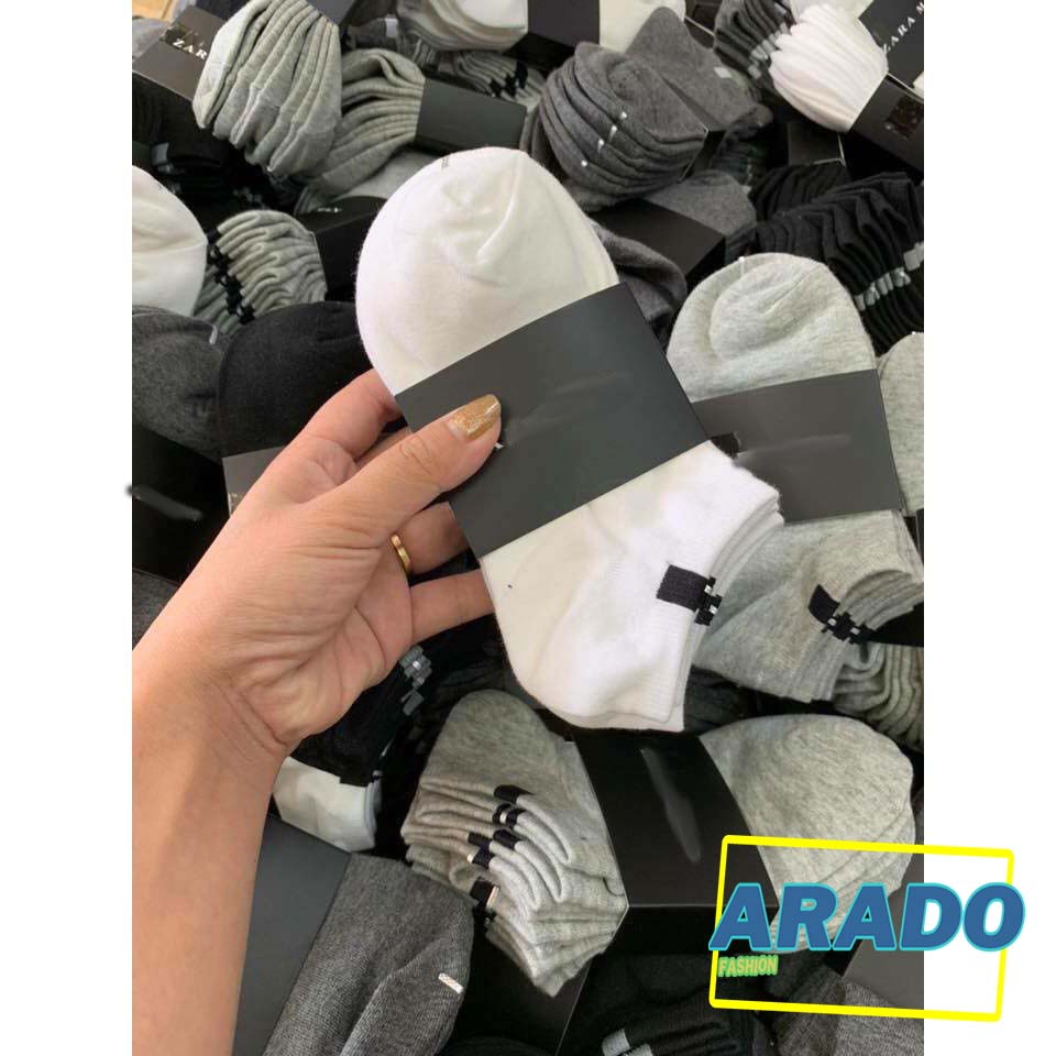 Combo 2 đôi vớ trơn cổ ngắn, tất công sở sợi cotton cao cấp, không xù lông - FORMEN SHOP - FMCB2CA042