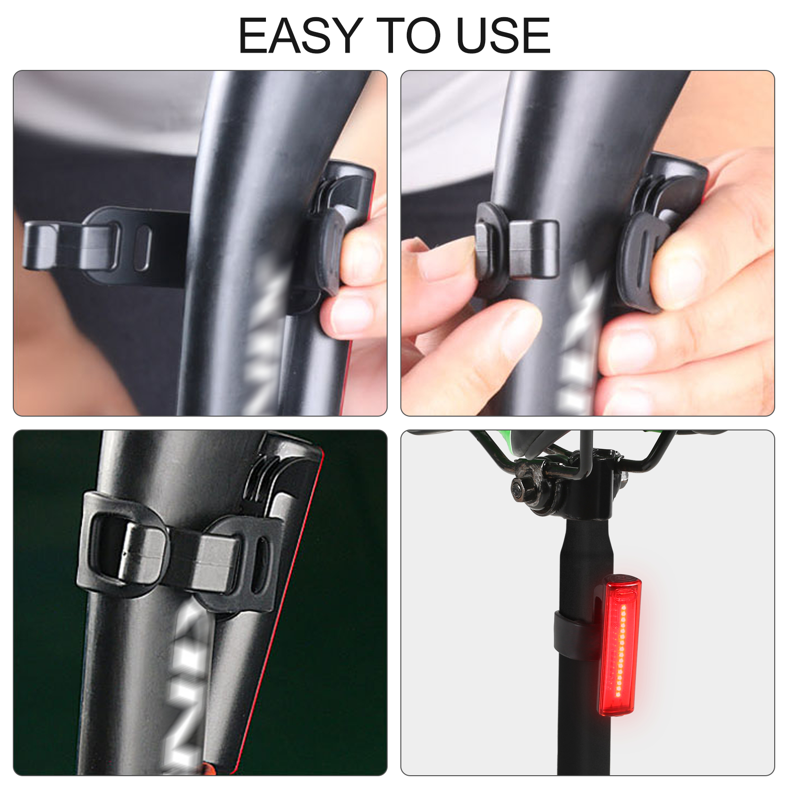 Đèn Hậu Xe Đạp Tín Hiệu Cảnh Báo Có Sạc 500mAh Chống Nước IP65