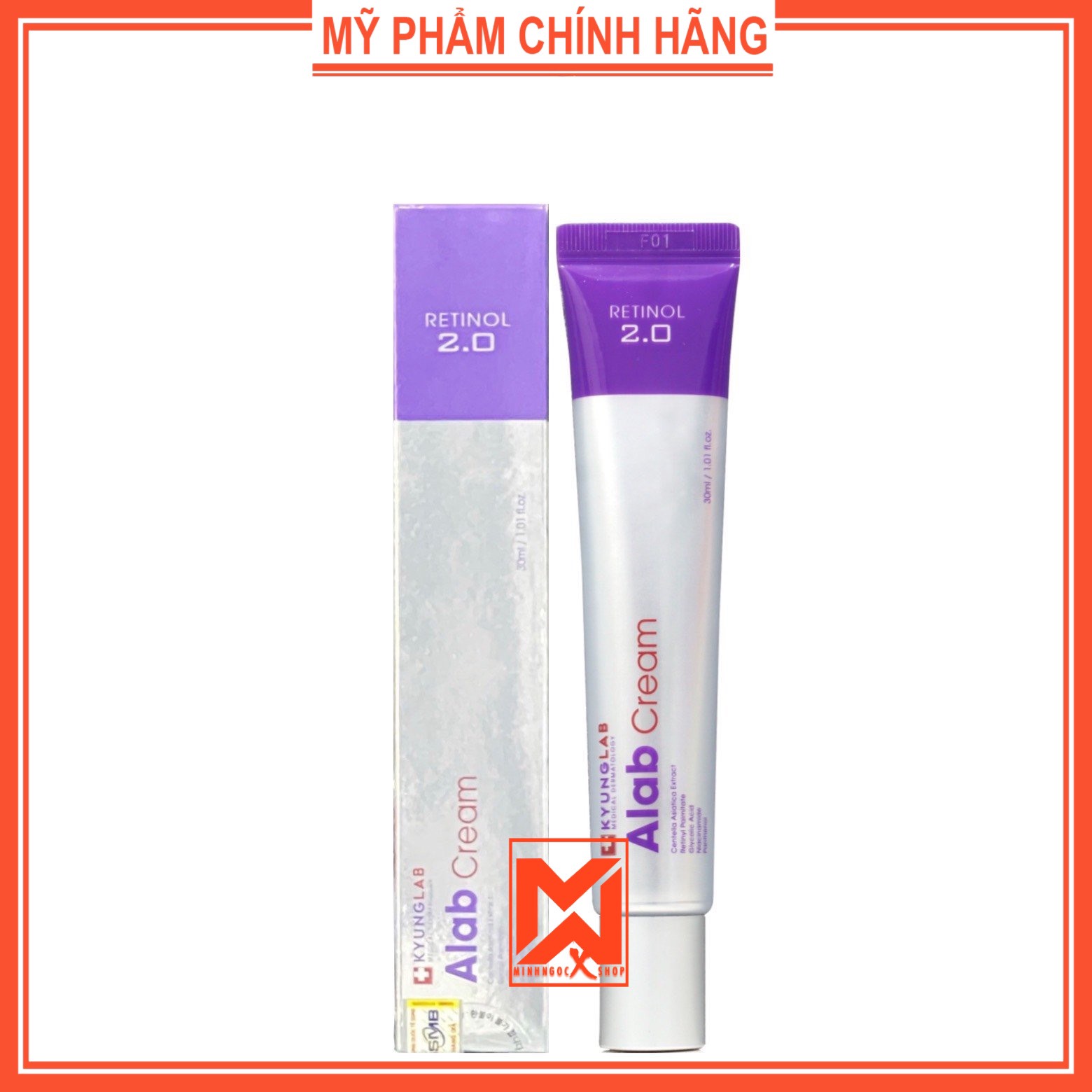 Kem dưỡng thế hệ mới Retinol Alab Cream Kyung Lab 30ml, phục hồi dưỡng trắng da ngừa mụn