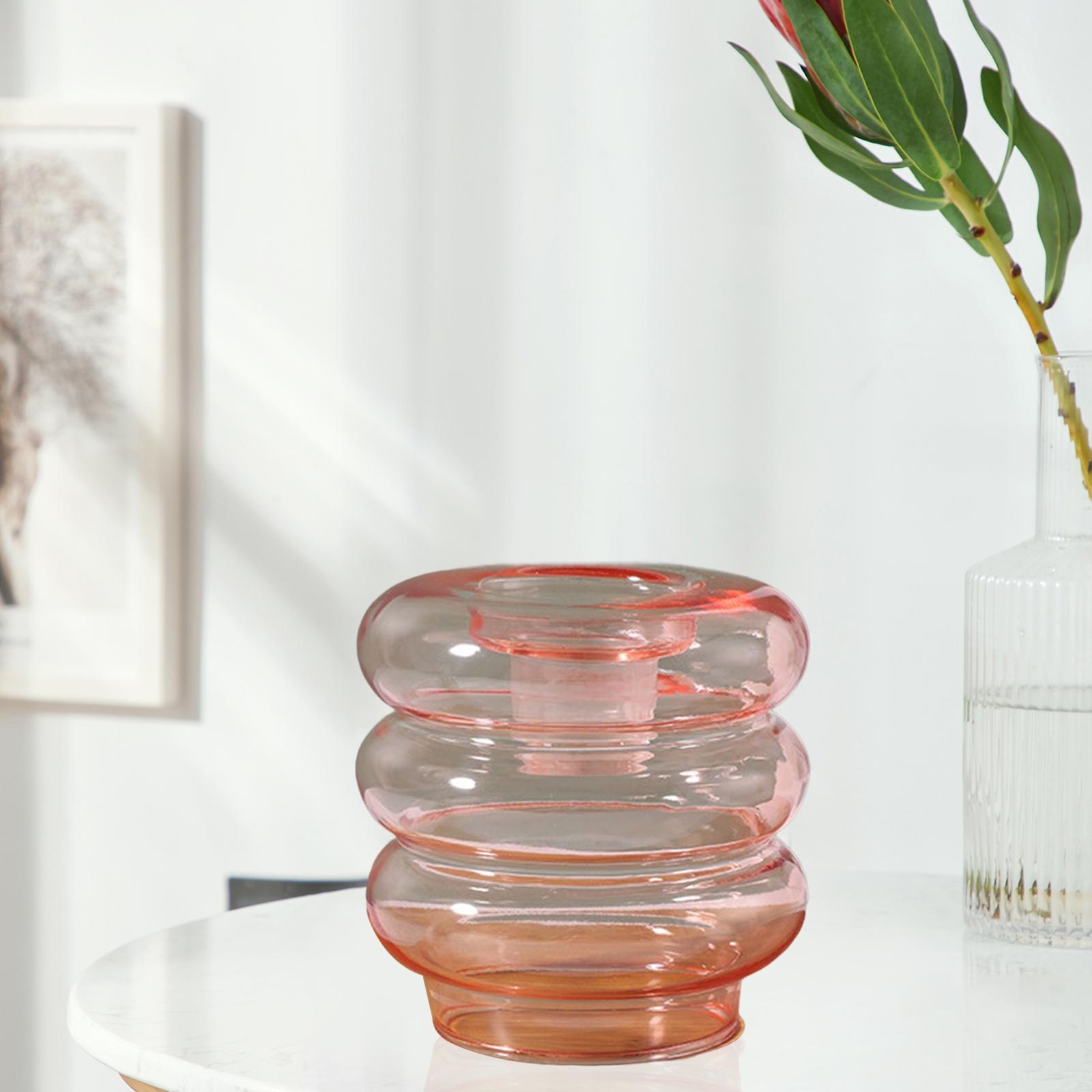 Pillar Glass Candle Holder, Romantic for Decor Dining Table Party Home