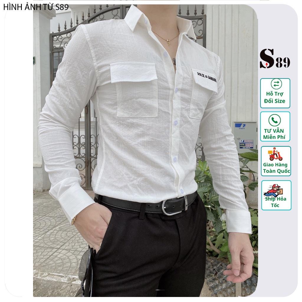 Áo Sơ mi dài tay đũi , áo dài tay đũi hàn cổ bẻ trắng ,đen, nâu hàng vải đũi xước cao cấp ôm dáng thời trang trẻ