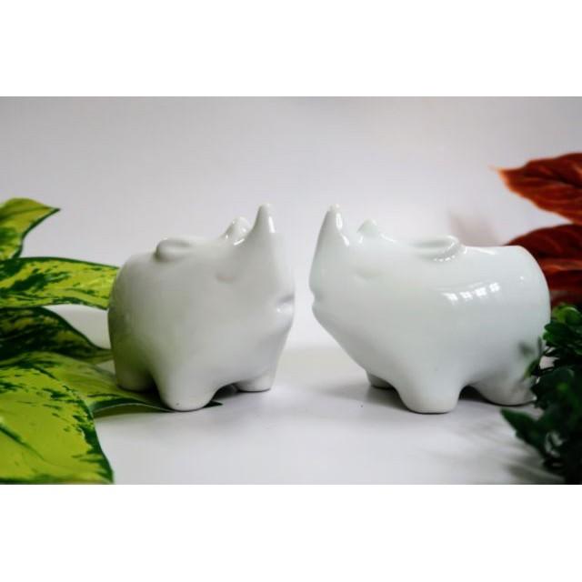 Chậu sứ trồng sen đá hình thú, men ngọc dễ thương