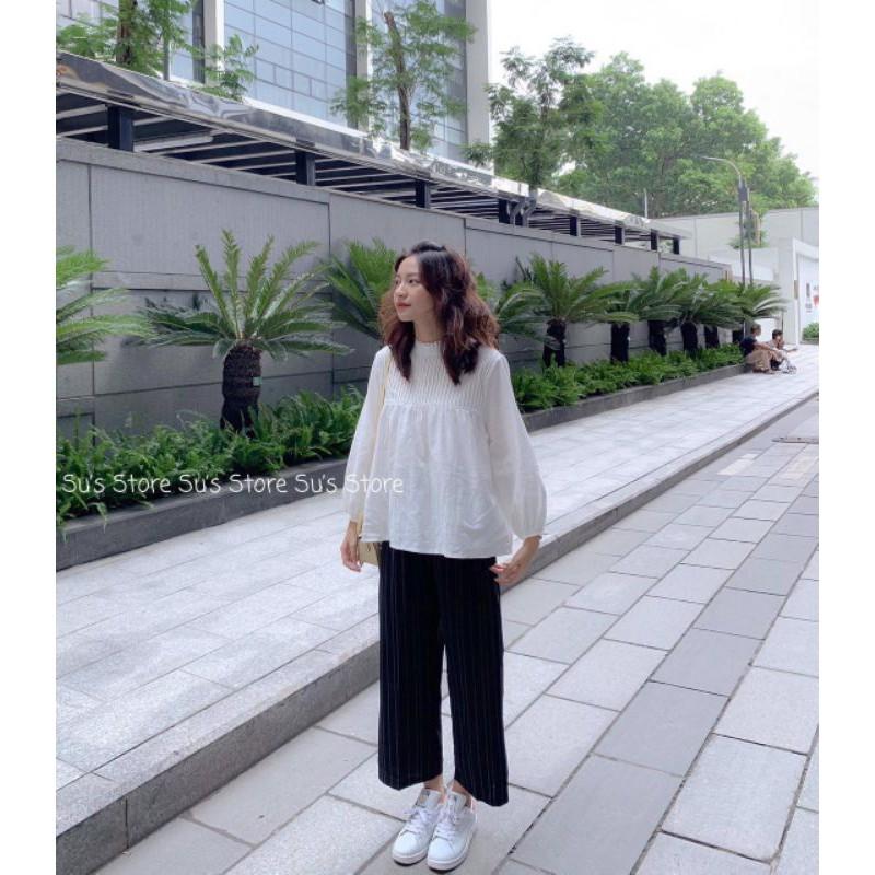 ÁO BABY DOLL XẾP LY 2 MÀU NỮ