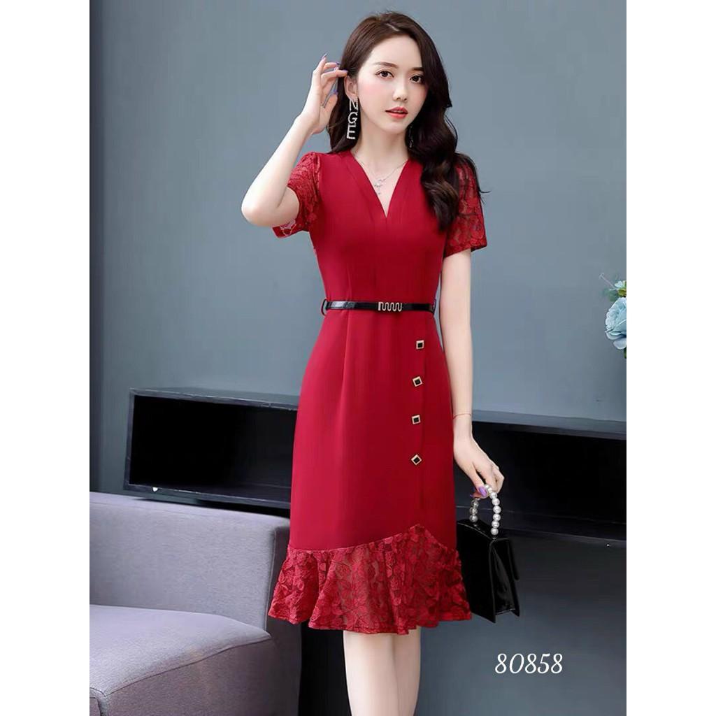 ĐẦM UMI PHỐI REN TAY NGẮN XINH XẮN,CHẤT LIỆU UMI THOÁNG MÁT KHÁNH AN FASHION