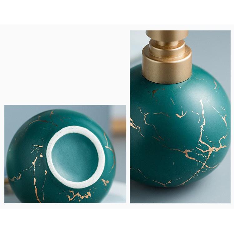 Bình Đựng Nước Rửa Tay Chất Liệu Gốm Sứ 300ml Cao Cấp Sang Trọng Cho Không Gian Nhà Tắm