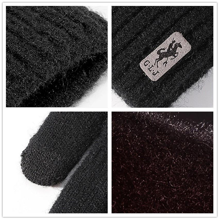 Mùa Đông Nam Găng Tay Cảm Ứng Màn Hình Cho Lạnh Ngoài Trời Chạy Ấm Alpaca Găng Tay Thân Thiện Với Làn Da Mềm Mịn Dệt Kim Nam găng Tay