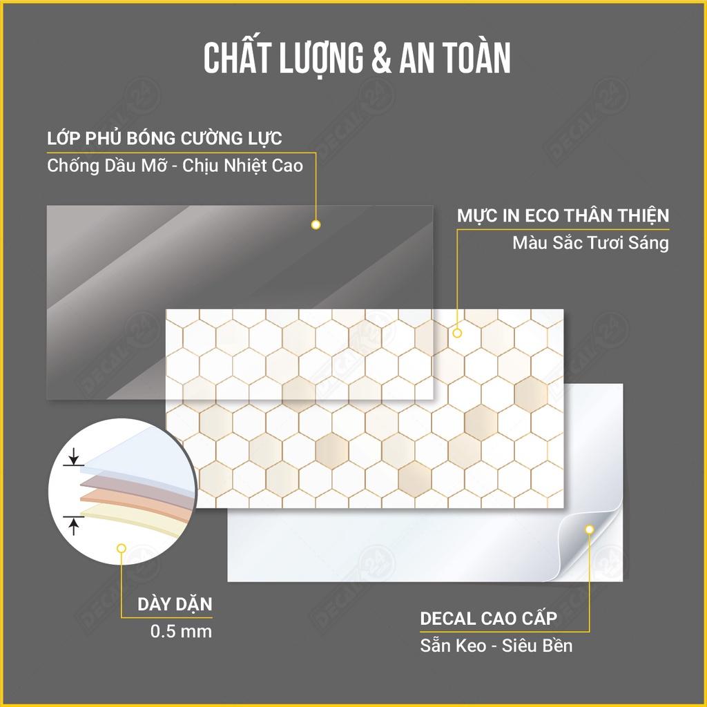 Giấy Dán Bếp chịu nhiệt chống dầu mỡ, dễ lau chùi, decal dán tường bếp giả gạch men Hàng Cao Cấp