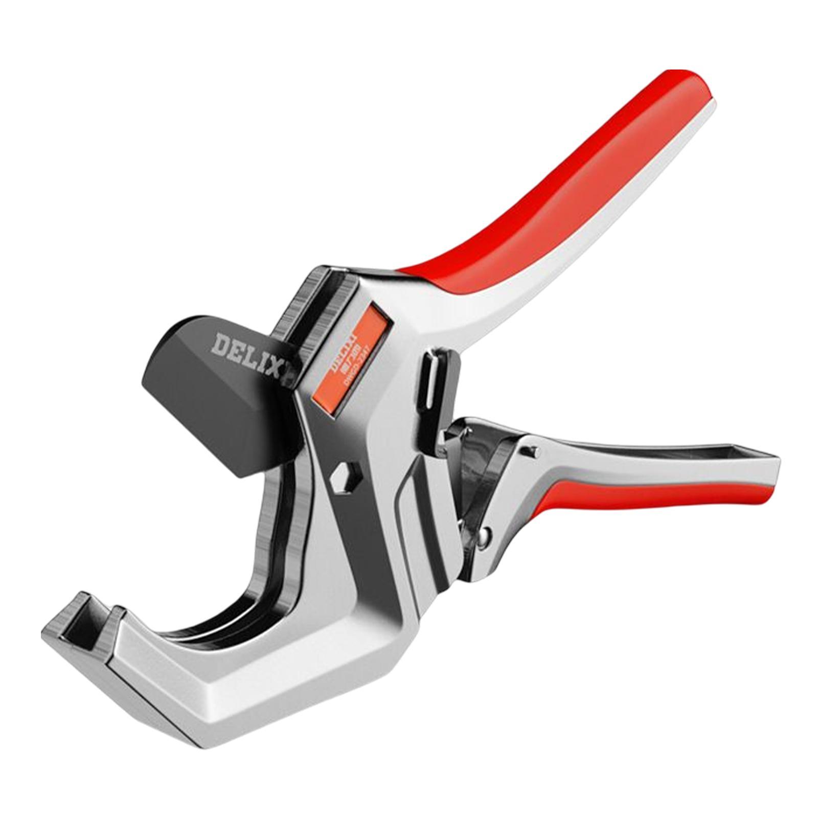 Ratchet Action Pipe Cutter Tool, Cutting Scissors, Professional Non Slip Ergonomic Handle Plumbing Pipes Hand Tool