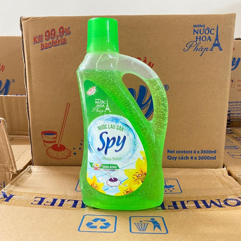 Nước lau sàn SPY 950 ml hương XANH Blossom thư giãn thoải mái khử mùi hôi tanh, xua đuổi côn trùng