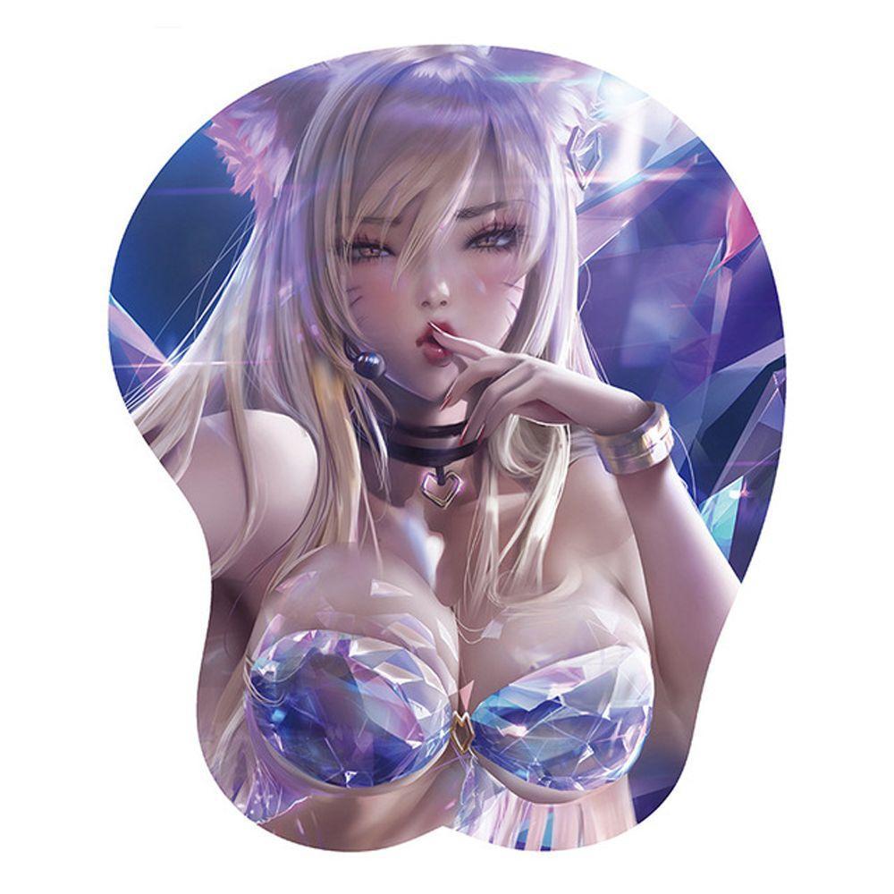 Miếng lót chuột máy tính bằng silicone PC hình anime 3D thoải mái