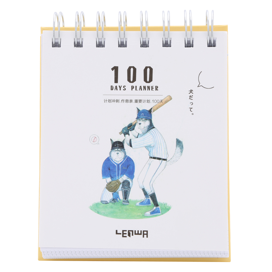 Sổ Kế Hoạch Lò Xo 100 Ngày - 100 Days Daily Planner Notebooks - Thể Thao 3 (10.6 x 12.4 cm)