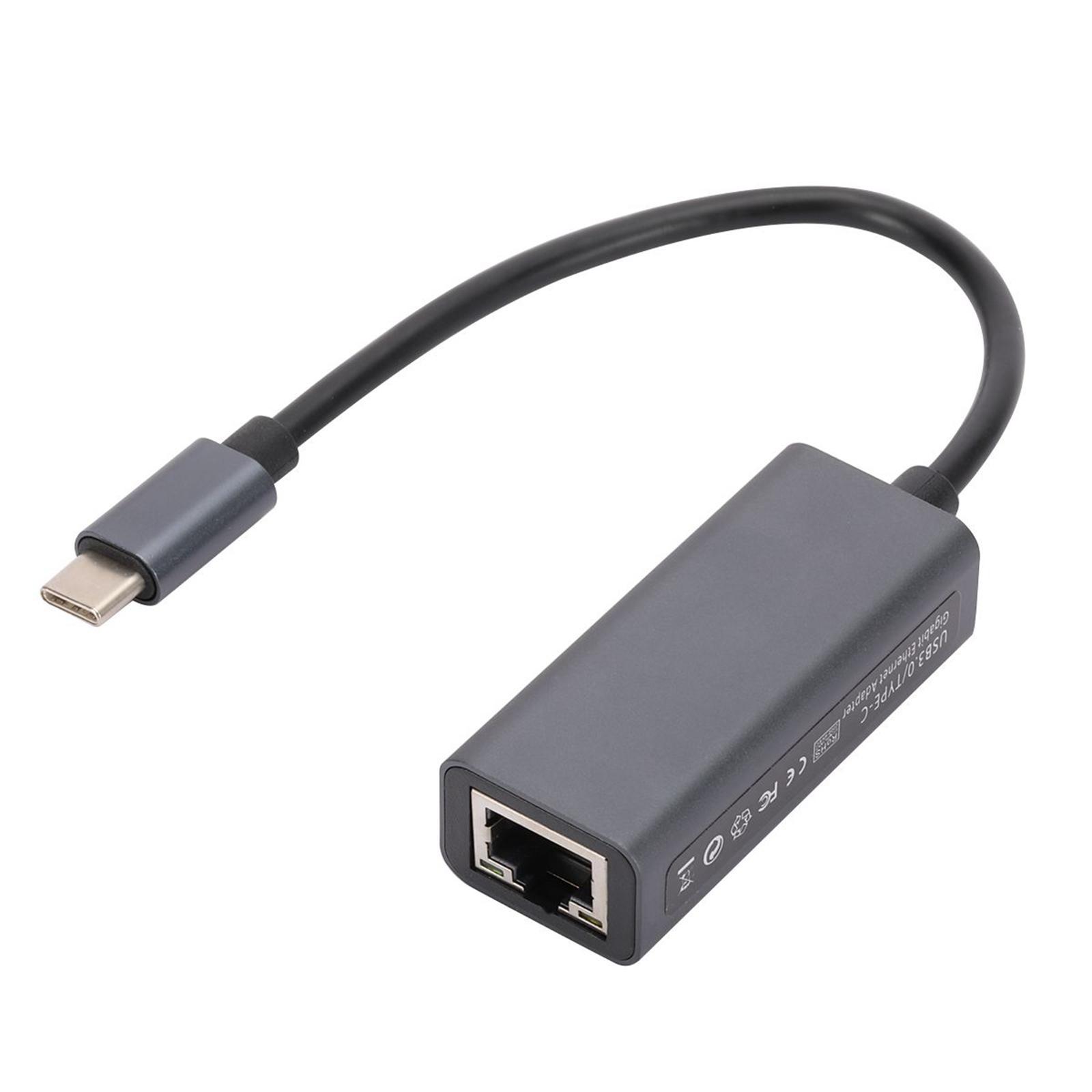 USB C to Ethernet Adapter, 10/100/1000Mbps High Speed Network Card for Notebook PC