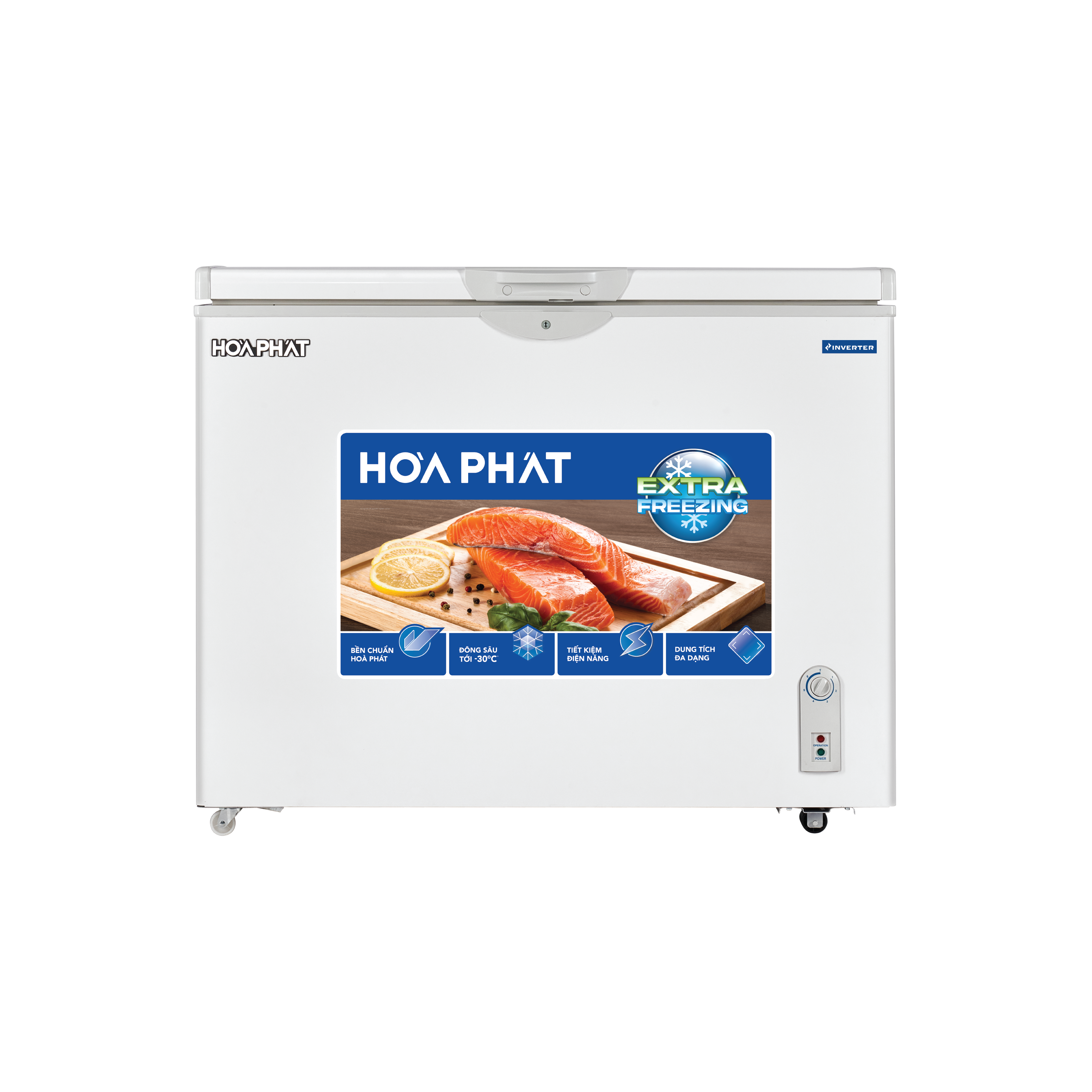 TỦ ĐÔNG INVERTER HÒA PHÁT 252 LÍT HCFI-516S1Đ1 ĐỒNG (R600A) (HÀNG CHÍNH HÃNG) (CHỈ GIAO HCM)