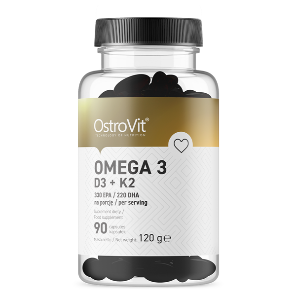 Dầu cá Omega 3 D3+K2(MK7) Ostrovit (90 viên - 180 viên) - Hỗ Trợ Sức Khỏe Toàn Diện Bổ Trợ Xương Khớp Và Hệ Miễn Dịch - Fish Oil