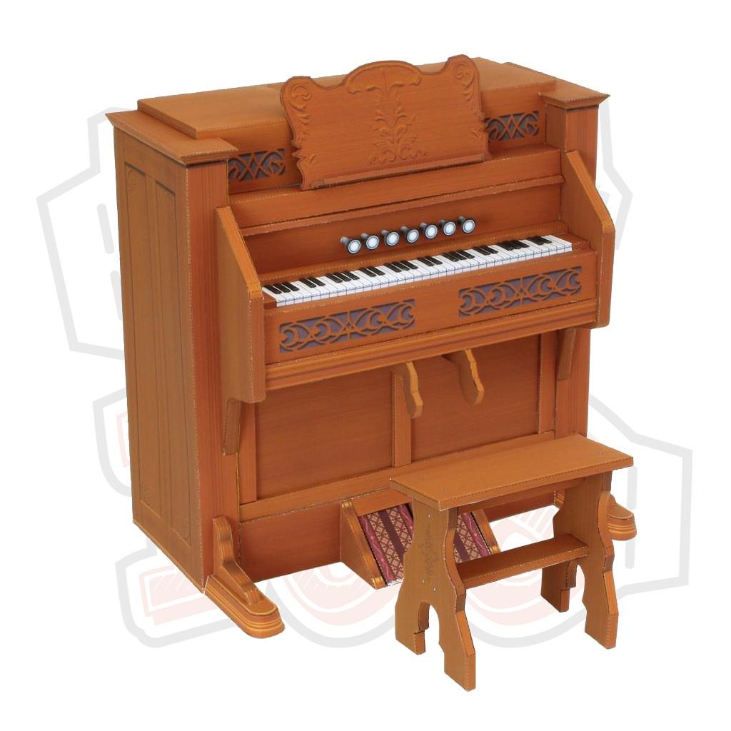 Mô hình giấy nhạc cụ Reed Organ - In mực thường - Giấy thuốc A4 130gsm