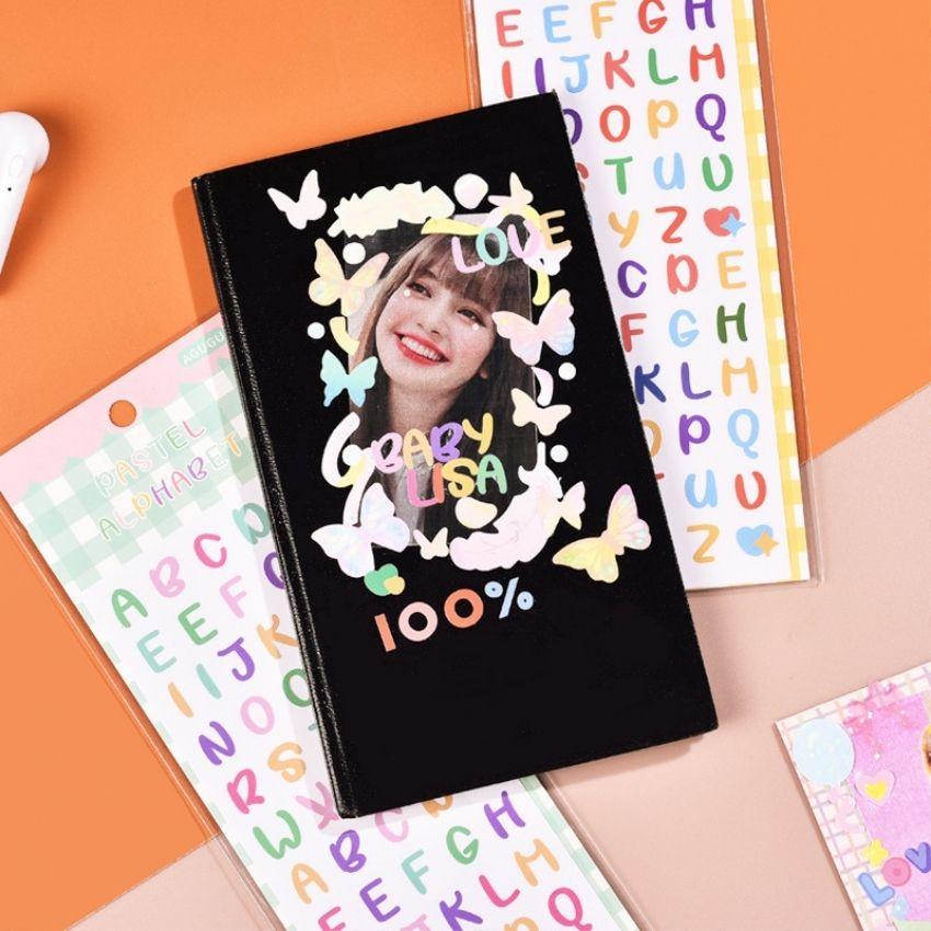 Sticker dán sổ tiết kiệm A6 sổ tay chi tiêu bìa da A6