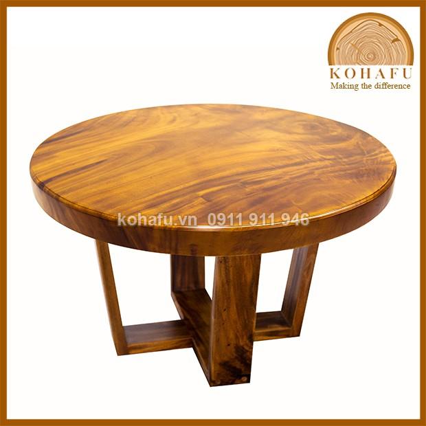 Chân bàn tròn sofa gỗ Me Tây nguyên tấm KG19038