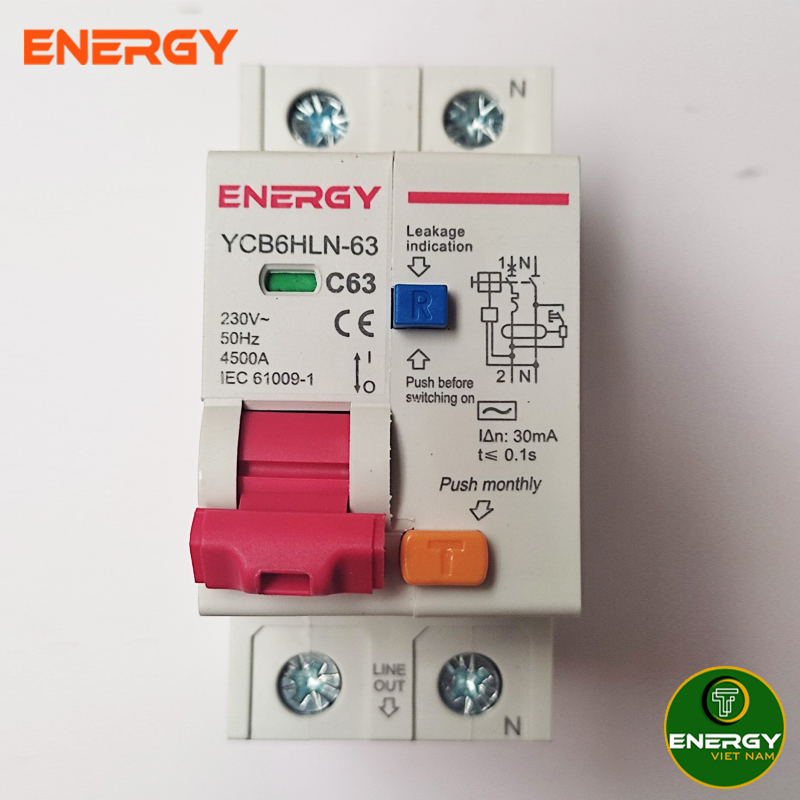 Aptomat MCB - RCBO - SMART MCB AC 2P 32A_63A 6KA ENERGY - Thiết Bị Điện