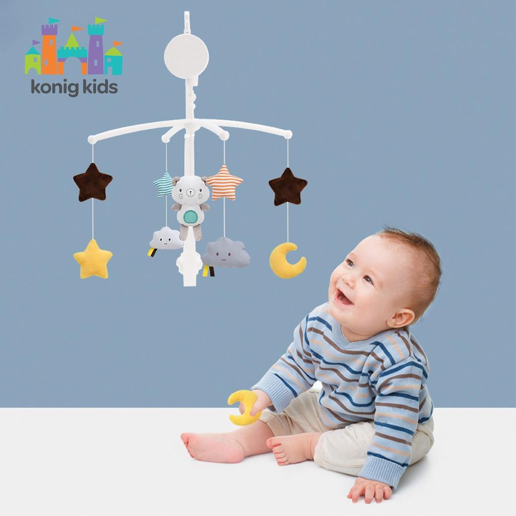 Đồ chơi treo nôi cũi phát nhạc, xoay 360 độ Konig Kids 1021-KK-63605A, nhạc trắng ru ngủ