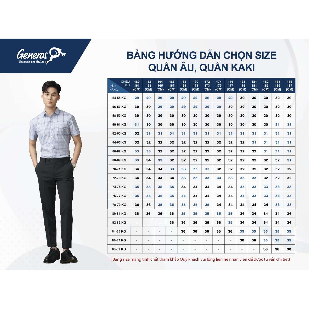 Quần Âu Nam GENEROS Ghi Xanh LD007