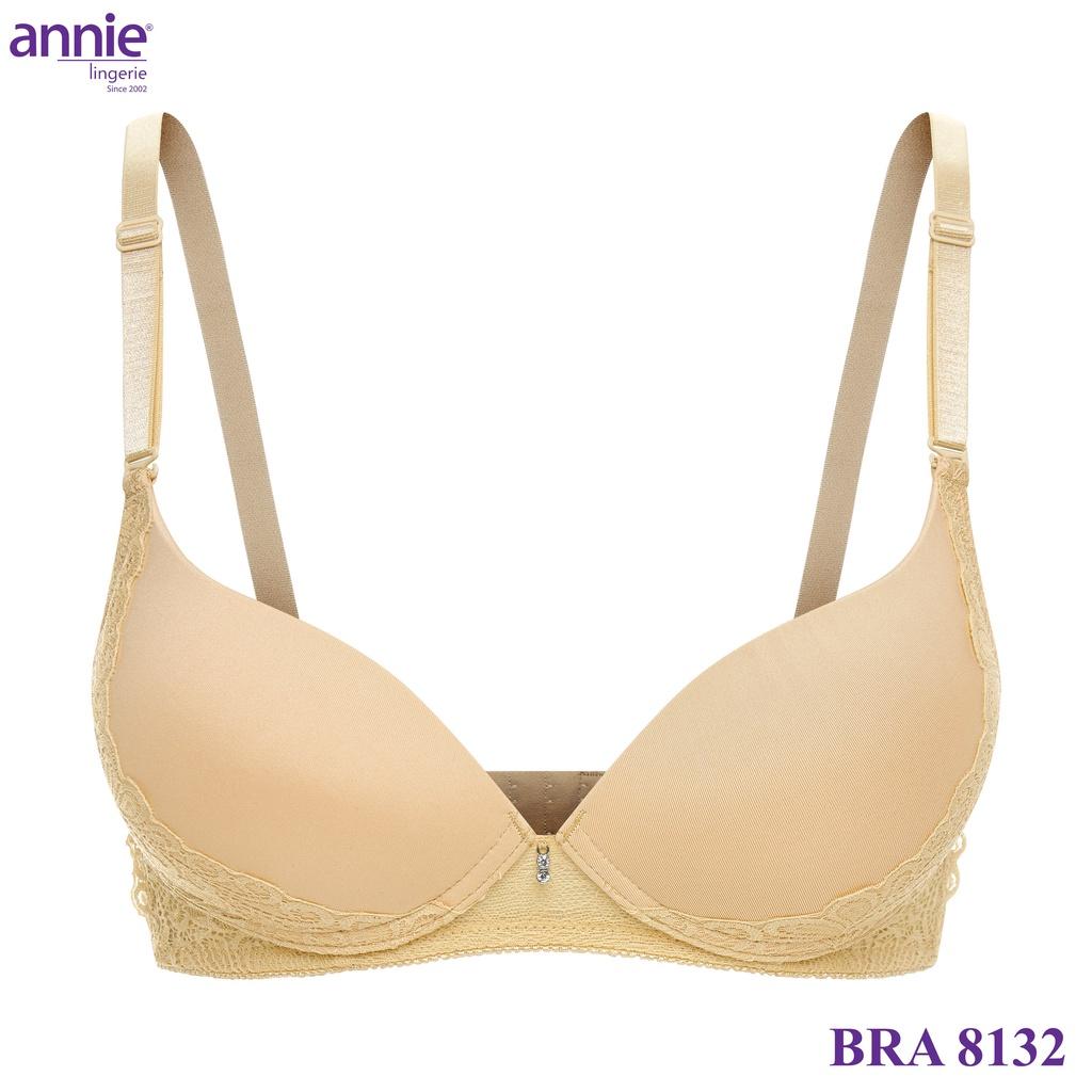 Áo Ngực Trơn không gọng bản to 3 móc tạo dáng lưng thon Cub B annie lingeries Bra 8132 Nâng Ngực Nhẹ Tạo Vẻ Đẹp Tự Nhiên