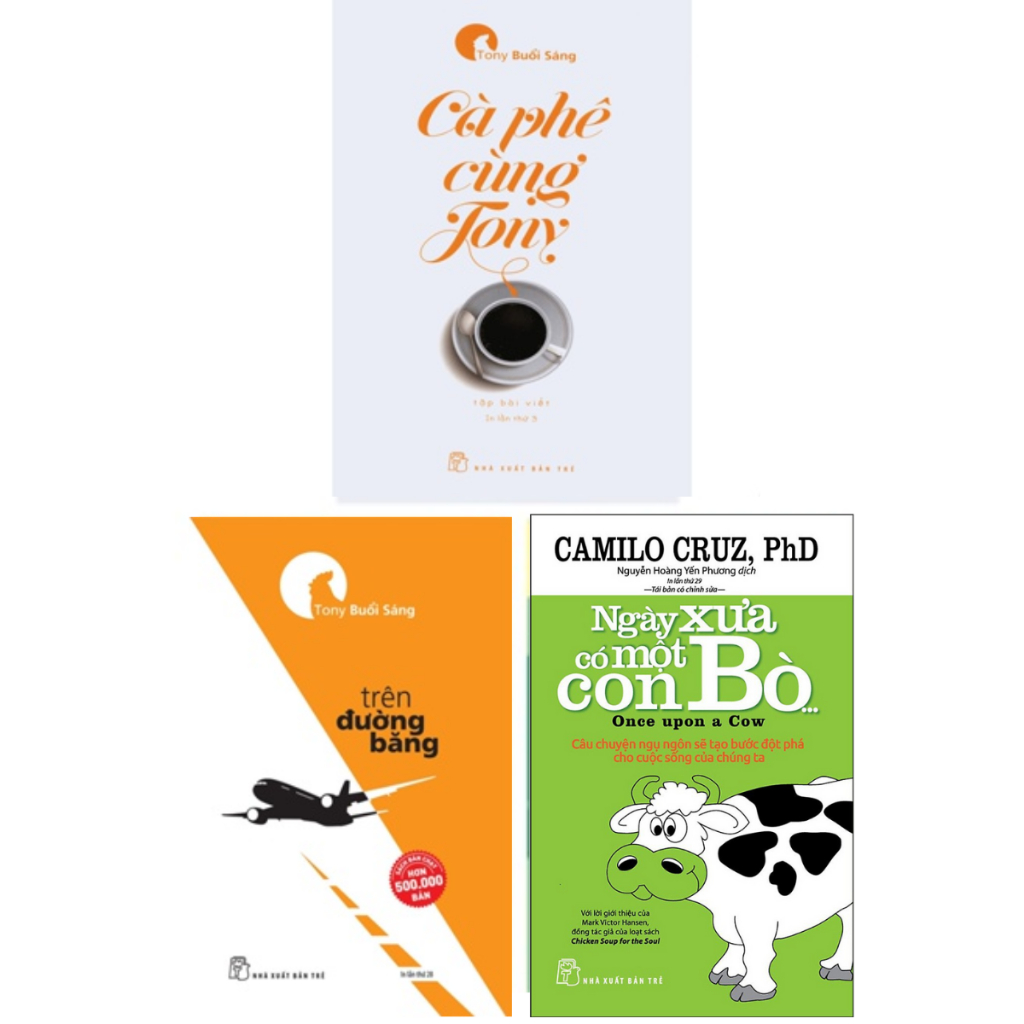 Combo 3 Cuốn Cà Phê Cùng Tony, Tony Buổi Sáng - Trên Đường Băng, Ngày Xưa Có Một Con Bò - TRẺ