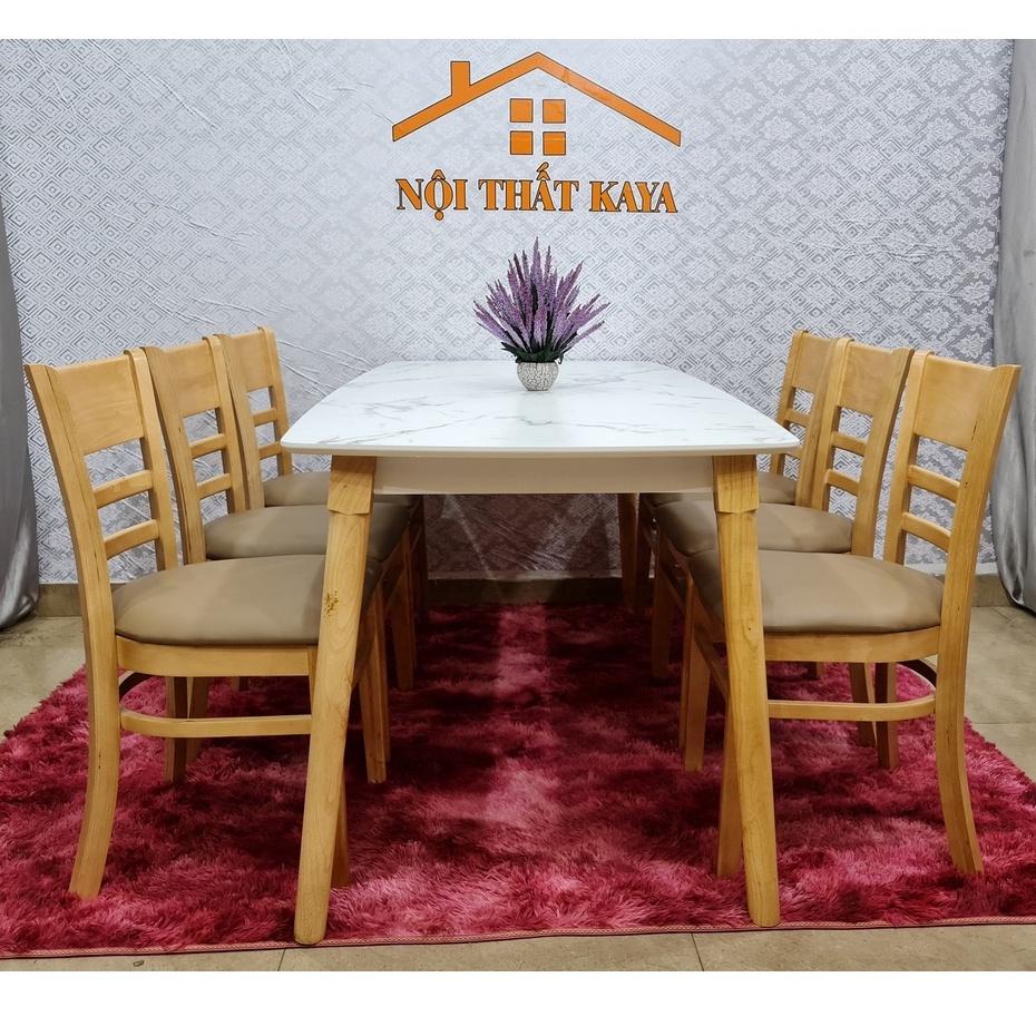 Bộ bàn mặt đá 6 ghế Mostar Mặt bàn đá với nguyên liệu được nhập khẩu từ Malaysia công nghệ Ý
