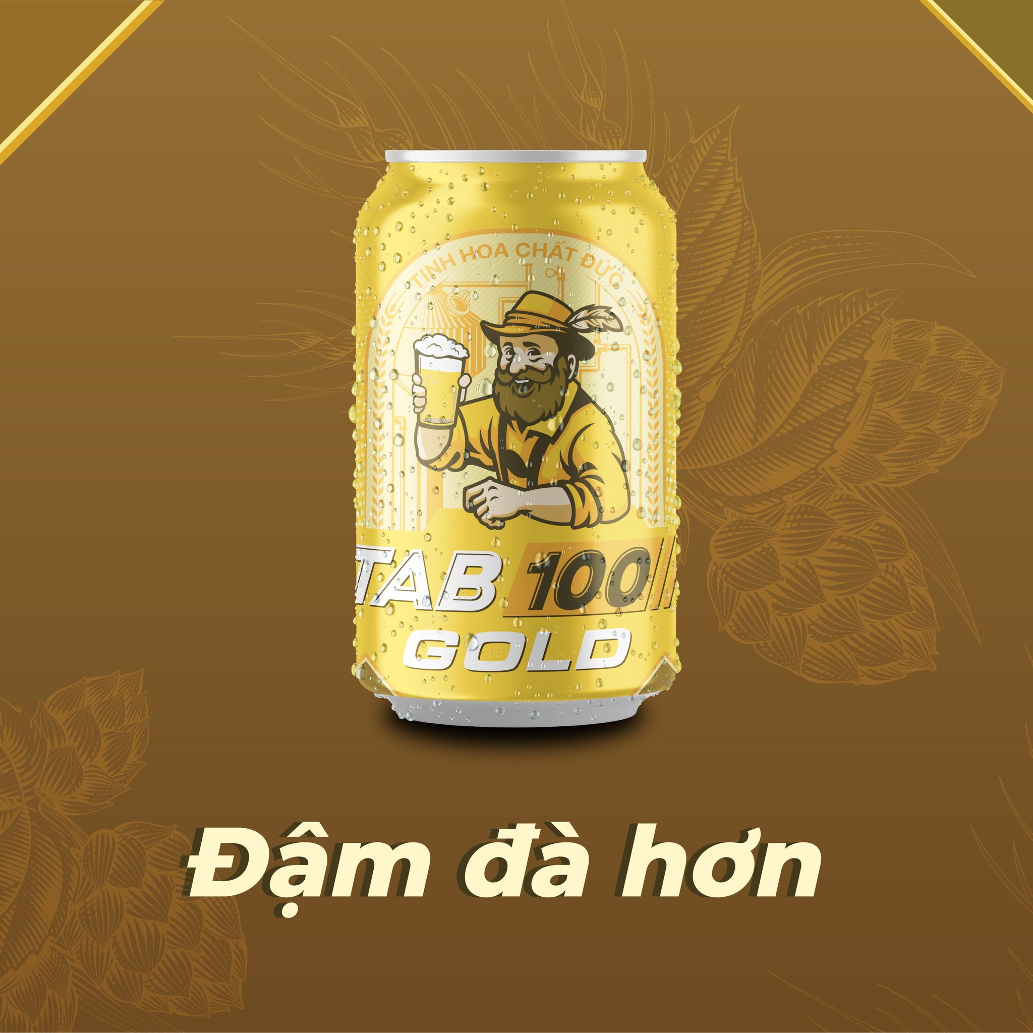 Bia lon TAB 100 GOLD thùng 24 lon (330ml/lon)