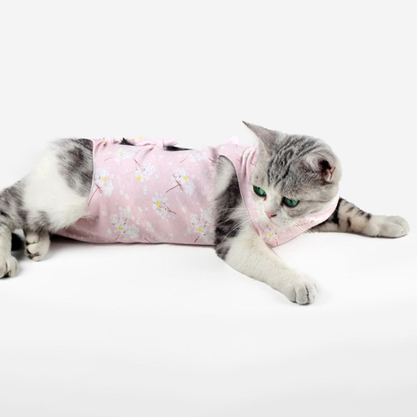 Cat Recovery Suit Clothes Breathable for Indoor Cats Dogs Home