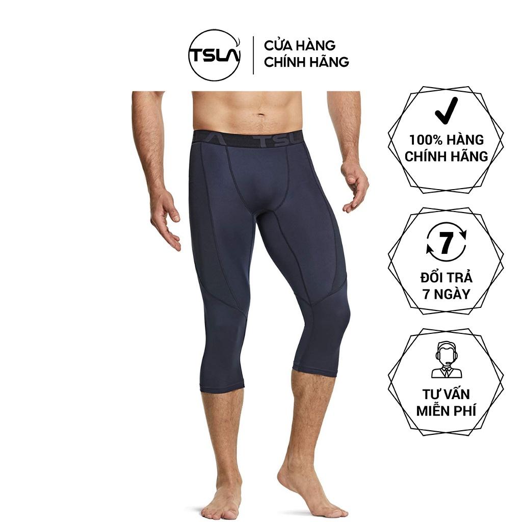 Quần legging Pro Combat thể thao nam bó cơ TSLA dạng lửng co giãn 4 chiều TSL2013