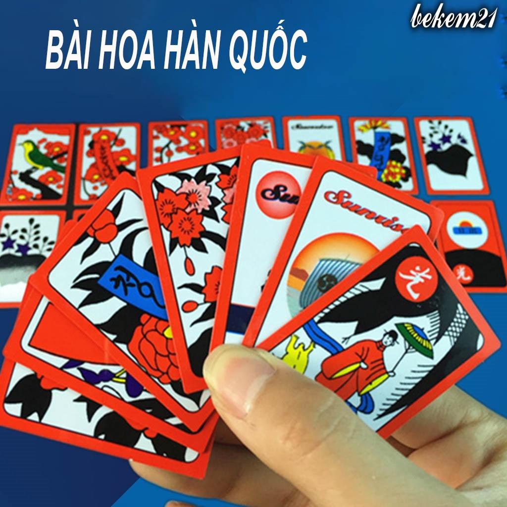 Bài hoa Hàn Quốc/Nhật Bản hanafuda (bekem21) Bộ bài tây, tú lơ khơ tổng hợp nhiều mẫu Akatsuki One Piece, Naruto, Dragon