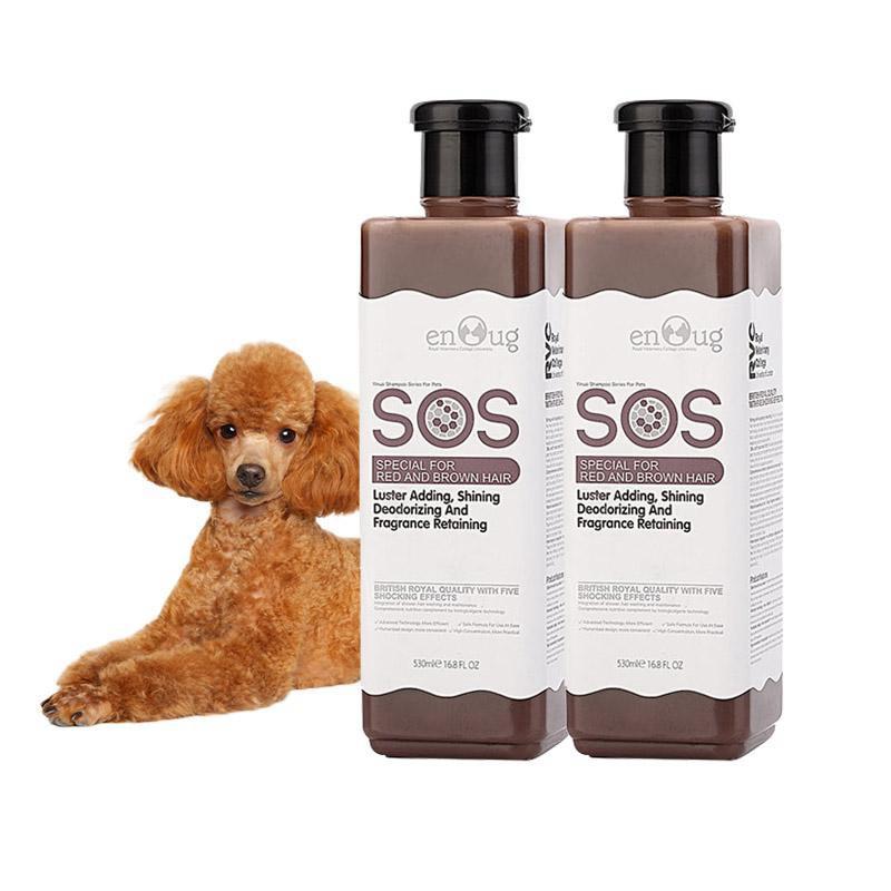 Combo 2 chai Sữa tắm SOS cho chó lông nâu đỏ chai 530ml màu nâu