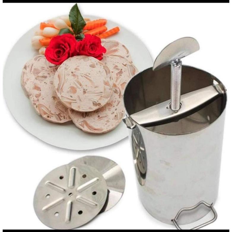 Khuôn Giò Xào Inox , Khuôn Làm Giò Chả Chất Liệu Inox Loại 1kg