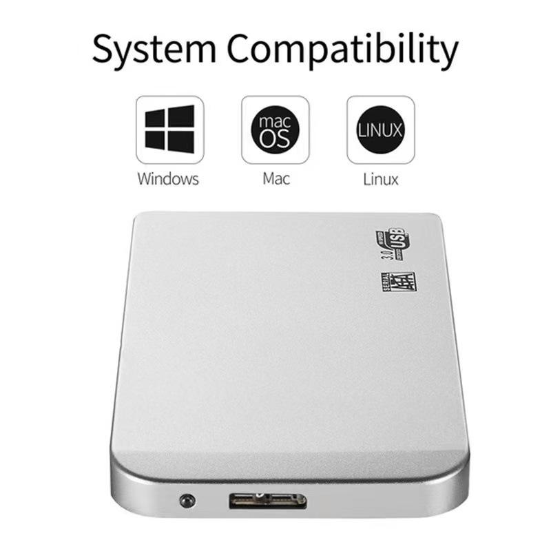 Ổ cứng di động 1TB Ssd 500GB Lưu trữ lớn Đĩa thể rắn ngoài Type-C Tương thích cho Máy tính xách tay/PC Máy tính để bàn Ổ cứng gắn ngoài SSD Màu sắc: Đen 1TB