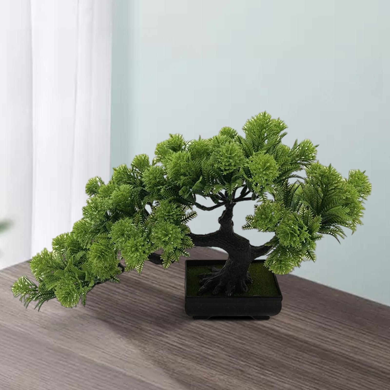 Artificial Bonsai  Tree Simulation Potted Plants for Bookshelf Decor