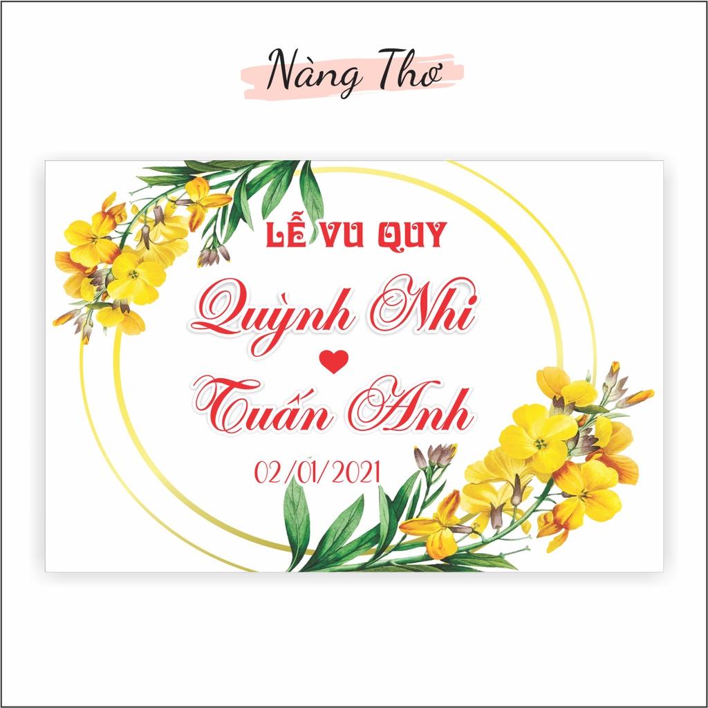 Bảng cưới in nội dung theo yêu cầu_DECAL VIP