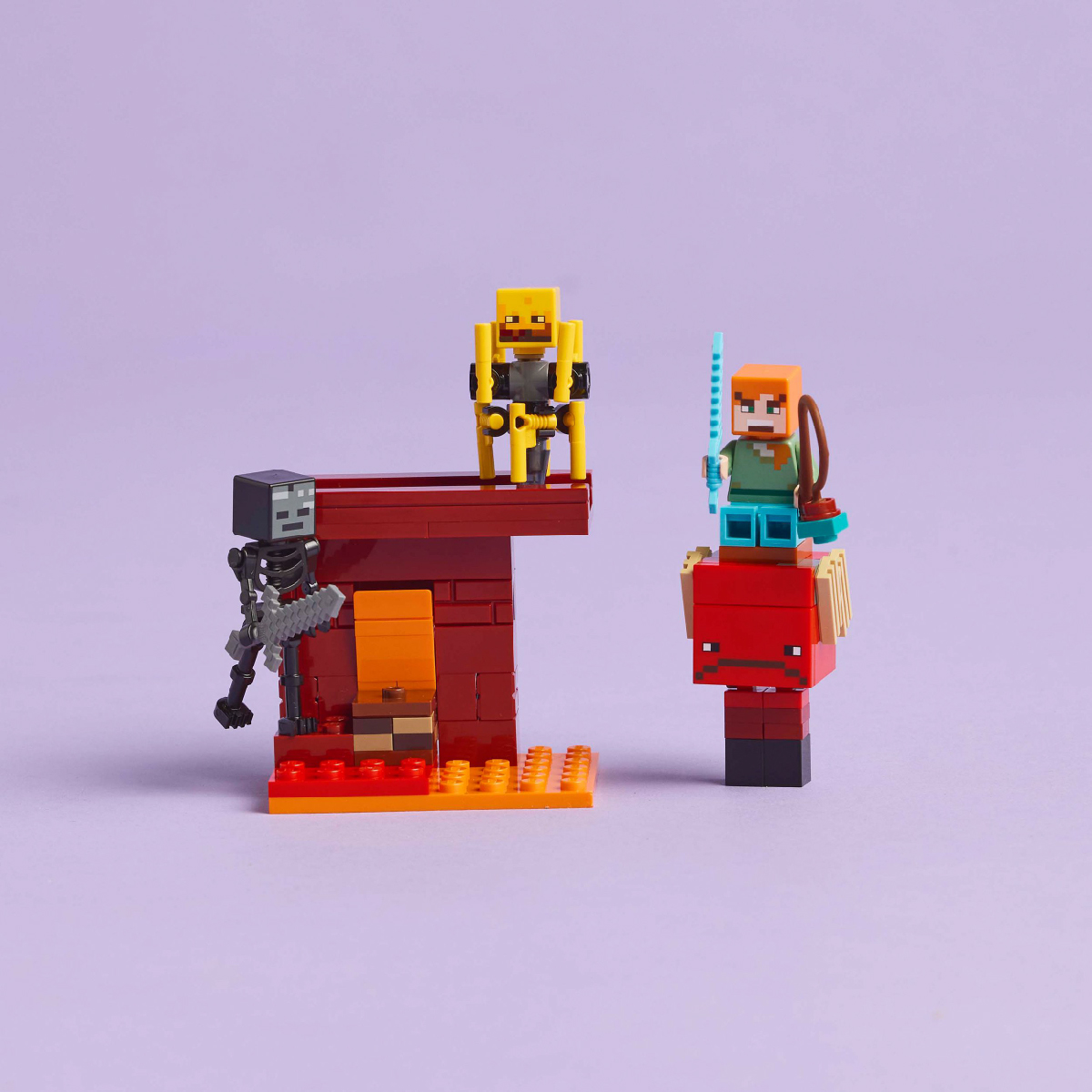 LEGO MINECRAFT 21266 Đồ Chơi Lắp Ráp Trận Chiến Dung Nham Địa Ngục Nether (99 chi tiết)