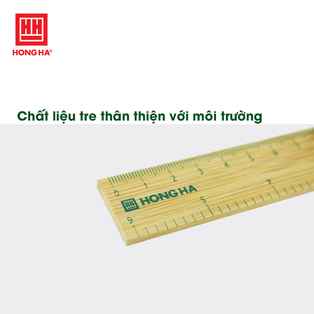 Thước kẻ tre 15cm Hồng Hà 3492