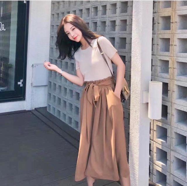 Sét áo thun quần ống rộng