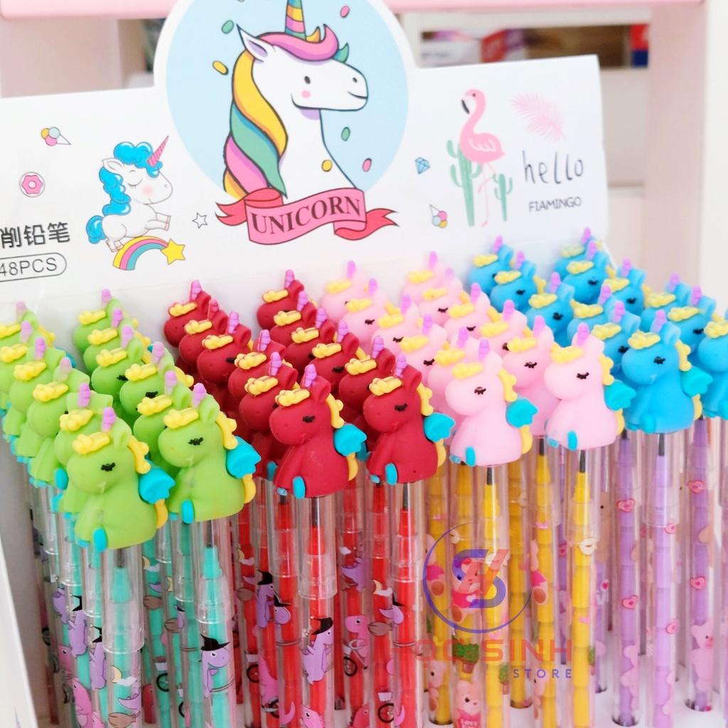 Combo 4 Cây Bút Chì Khúc Đầu Thú 2B Dễ Thương - Học Sinh Store