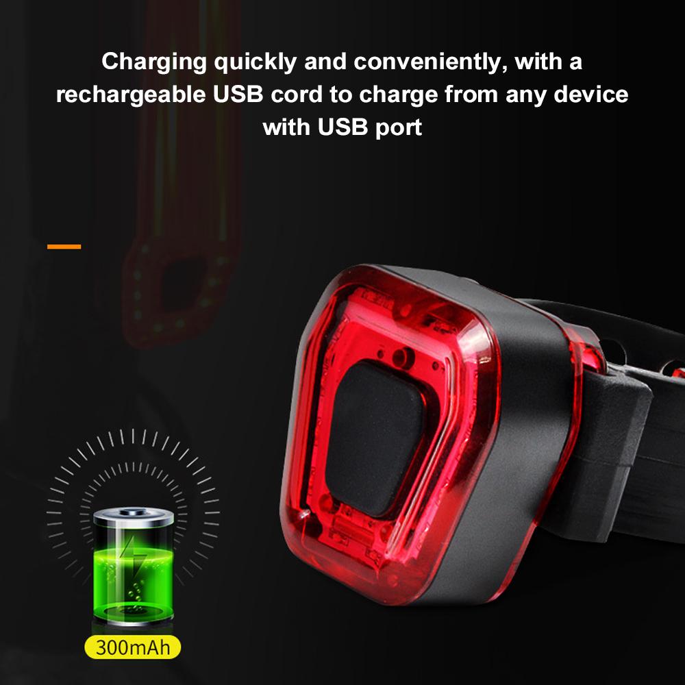 Đèn hậu gắn phía sau của xe đạp sạc USB, chống thấm nước, phụ kiện đi xe đạp