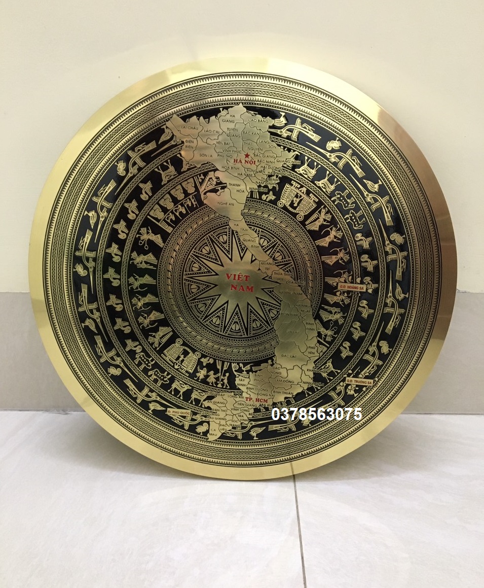 Mặt trống đồng ăn mòn sắc nét đường kính 40cm